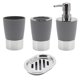 thumbnail image 1 of Conjunto de dispensador de jabón de plating único para baño y lavandería en gris, 1 of 6