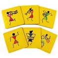 thumbnail image 1 of Inkdotpot Ensemble de 6 sous-Verres Faciles à Nettoyer 4 Pouces Carrés Réutilisables Tribaux, 1 of 8