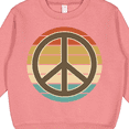 thumbnail image 3 of Inktastic Retro Peace Sign Sunset Toddler Sweatshirt, 3 of 4