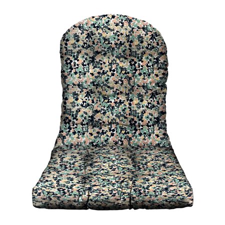 RSH Décor Outdoor Patio Single Tufted Adirondack Chair Seat Cushion, Cranston Dune Blue Floral