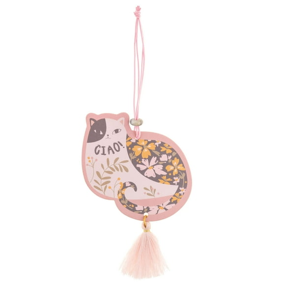 Karma , Désodorisants en Forme, Diffuseur d'Huiles Essentielles pour Voitures, Maison & Bureau - Désodorisant Décoratif Coloré avec Pompon, Chat