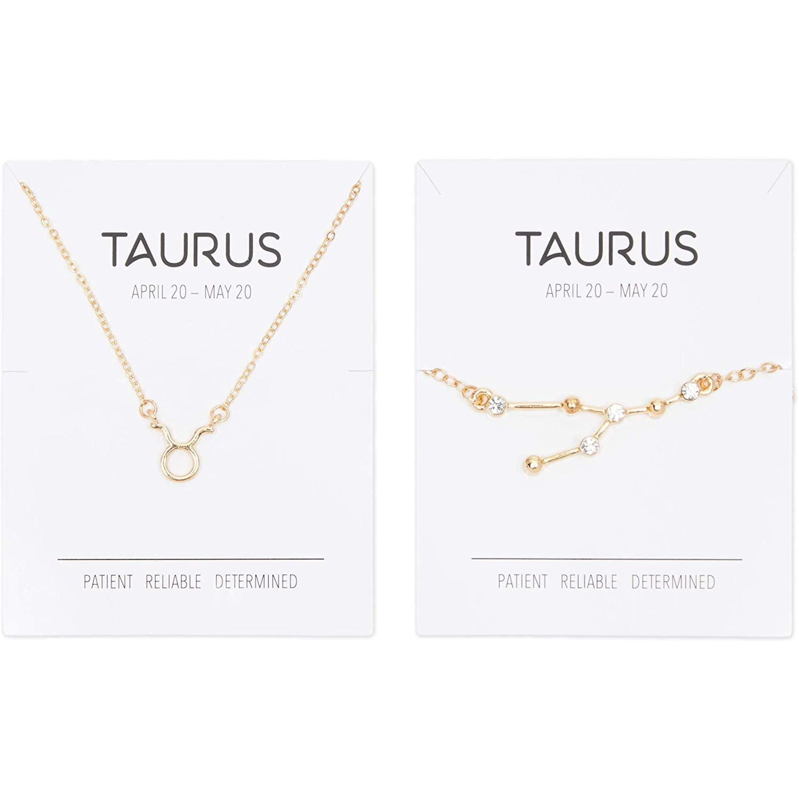 Taurus Zodiac Necklace and Bracelet 