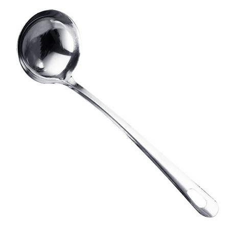 

Huam Soup Ladle Colander Spoon High Temperature Resistant Long Handle Stainless Steel Hanging Hot Pot Scoop for Kitchen