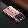 thumbnail image 4 of Wallet Case for iPhone 12 Pro Max with Card Holder Wrist Hand Strap, Dteck Slim PU Leather Wristlet Wallet Card Pocket Back Cover Shockproof Stand Protective Case for iPhone 12 Pro Max 6.7inchRosegold, 4 of 7