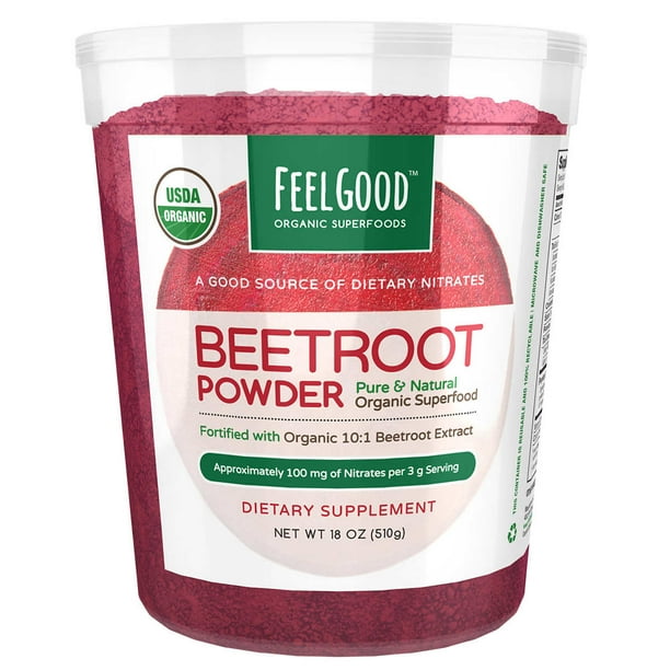 Feel Good USDA Organic Beetroot Powder, 18 Ounces
