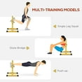 thumbnail image 4 of Soozier Bulgarian Split Squat Stand, Adjustable, 12-Level, Yellow, for Leg Training, 23.1 lb, 4 of 10