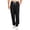 Black/White, variant on Mens Pants Athletic Open Bottom Running Pants Mesh Mens Sweatpants with Pockets Black/White L