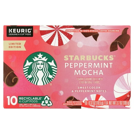 Starbucks Peppermint Mocha, Keurig Cup, 10 count