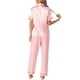 thumbnail image 3 of INSPIRAR CHIC Conjunto de Pijamas de 2 Piezas para Mujeres, Camisa de Botones con Pantalones, Ropa de Noche, Color Rosa, 3 of 4