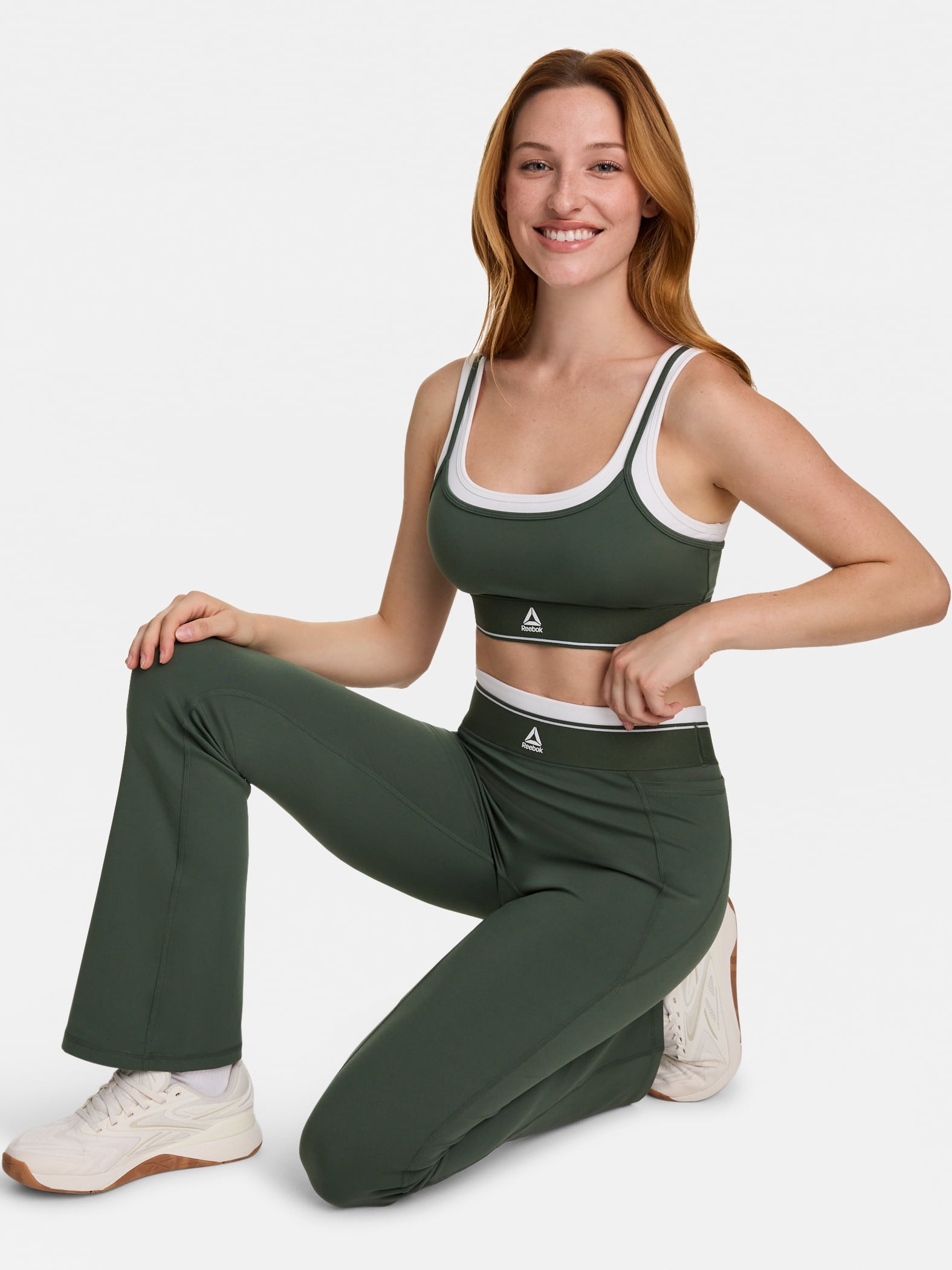 Reebok Women's Horizon Layered Bra Tank with Removable Cups, Sizes XS-XXXL
