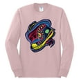 thumbnail image 2 of Wild Bobby, Colorful Sneakers Chucks Streetwear Mens Long Sleeve Shirt, Light Pink, Small, 2 of 3