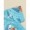 thumbnail image 6 of Jxzom Toddler Baby Boy Shorts Outfit Set Shark Print Short Sleeve Button Down Hawaiian Shirt 6M 12M 18M 2T 3T 4T Summer Beach Clothes Set, 6 of 8