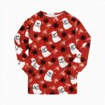 thumbnail image 6 of NOLDARES Boys Pajamas 2 Pieces Pajama Set for Girls Long PJs Sleepwear Christmas Cute for Kids Jmmies Clothes(D006-Watermelon Red), 6 of 9