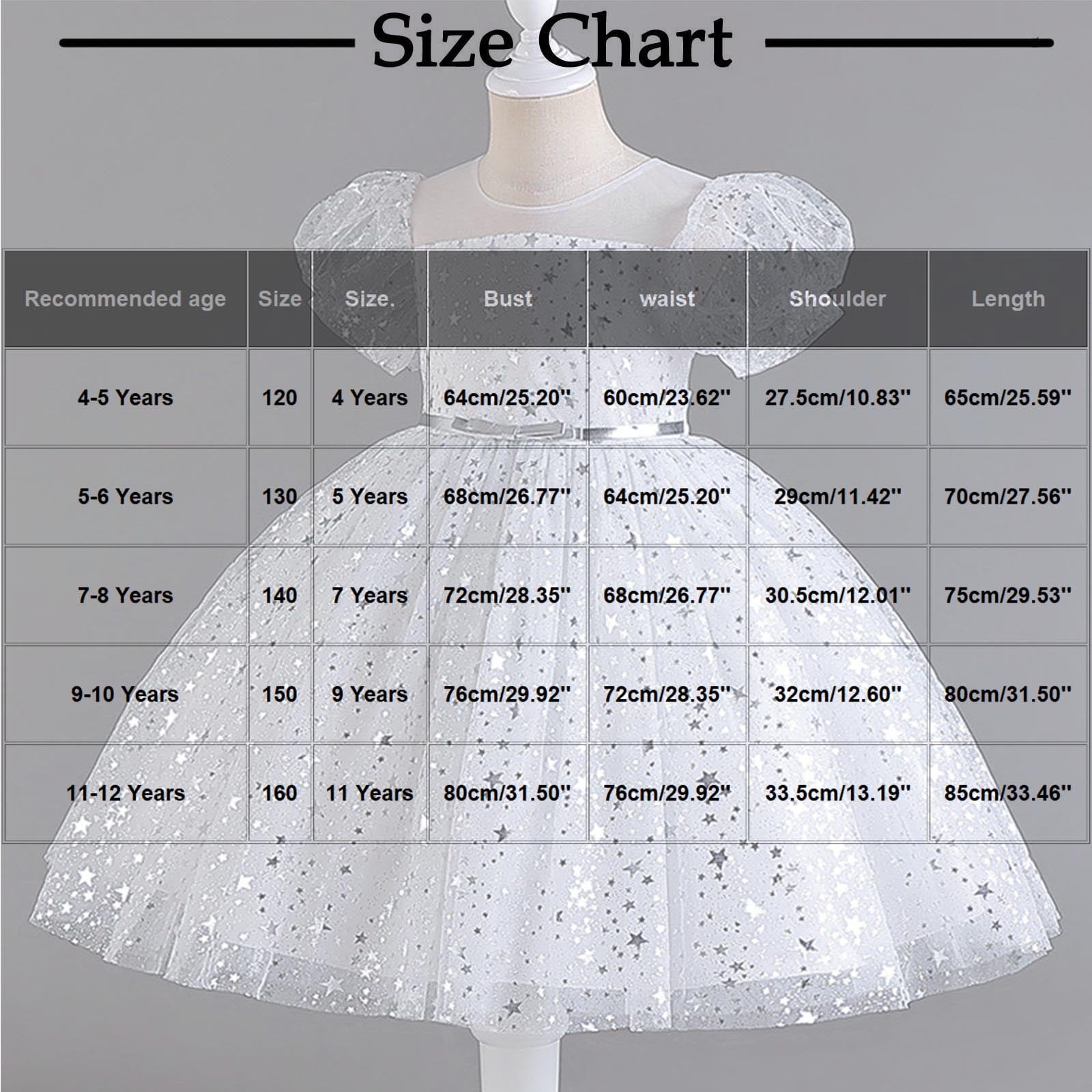 Girls Sequins Tutu-Dresses Layered-Tulle Size 4-12 Toddlers Kids Cute Short Puffed Sleeve Crewneck A-Line Birthday Evening Party Dress