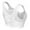 White, variant on Women's Full Figure No Bounce Plus Size Camisole Wirefree Back Close Sports Bra