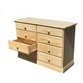 thumbnail image 5 of Commode en Bois 8 Tiroirs Pin Massif Non Fini Grand Commode Entièrement Assemblée, 5 of 5