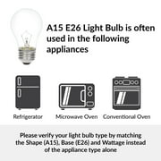 Simba Lighting Incandescent Appliance Light Bulb A15 25W E26 Medium Base, 120V 2700K, 6-Pack