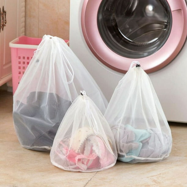 Drawstring Closure Mesh Laundry Bag Socks mesh bag; Bra Underwear Washing  Machine Protection Net Mesh Bag