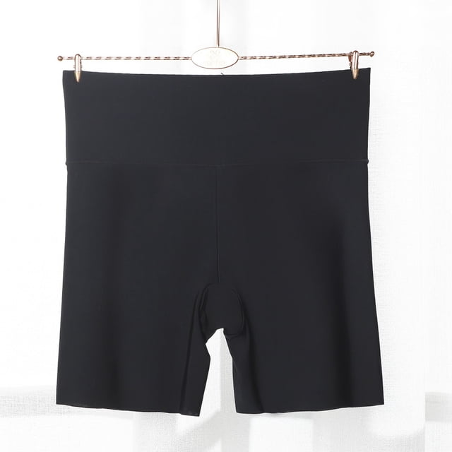 Pantalones de verano finos de cintura alta de seda de hielo, leggings anti-luz, pantalones cortos de mujer de talla grande