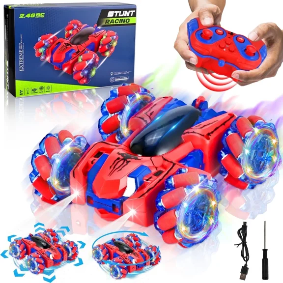 Spider Stunt Racing RC Remote Control Car 360° Spins and Flips Rechargable