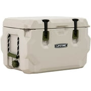 Lifetime 65 qt Bear-Resistant Camping Cooler, Premium High Performance, Ice Retention, Hard Cooler, 75 Can Capacity, Pumice and Green (91131)