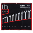 thumbnail image 2 of Sunex 9915A 14pc Fractional SAE Full Polish V-Groove Combination Wrench Set, 2 of 3