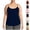 #03 Dark Blue, variant on Women's Cotton Plus Size Adjustable Spaghetti Strap Camisoles Scoop Neck Soft Casual Year-Round Undershirts (1X-5X), #03 Black 3XL