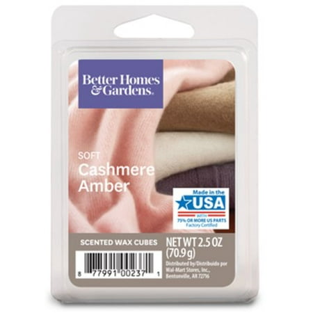 Better Homes & Gardens 2.5 oz Soft Cashmere Amber Scented Wax Melts,