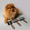 thumbnail image 2 of Tauro Pro Line Wooden Dog & Cat Brush with Metal Rim, Stainless Steel Pins for Undercoat Removal & Dematting, All Coat Types, Medium (M), 2 of 5