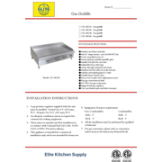 24 in. Commercial Manual griddle in Stainless Steel 60000BTU