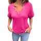 thumbnail image 1 of Camiseta de Manga Corta de Verano para las Mujeres con Cuello en V, Primavera de Verano de Poliéster, 1 of 7