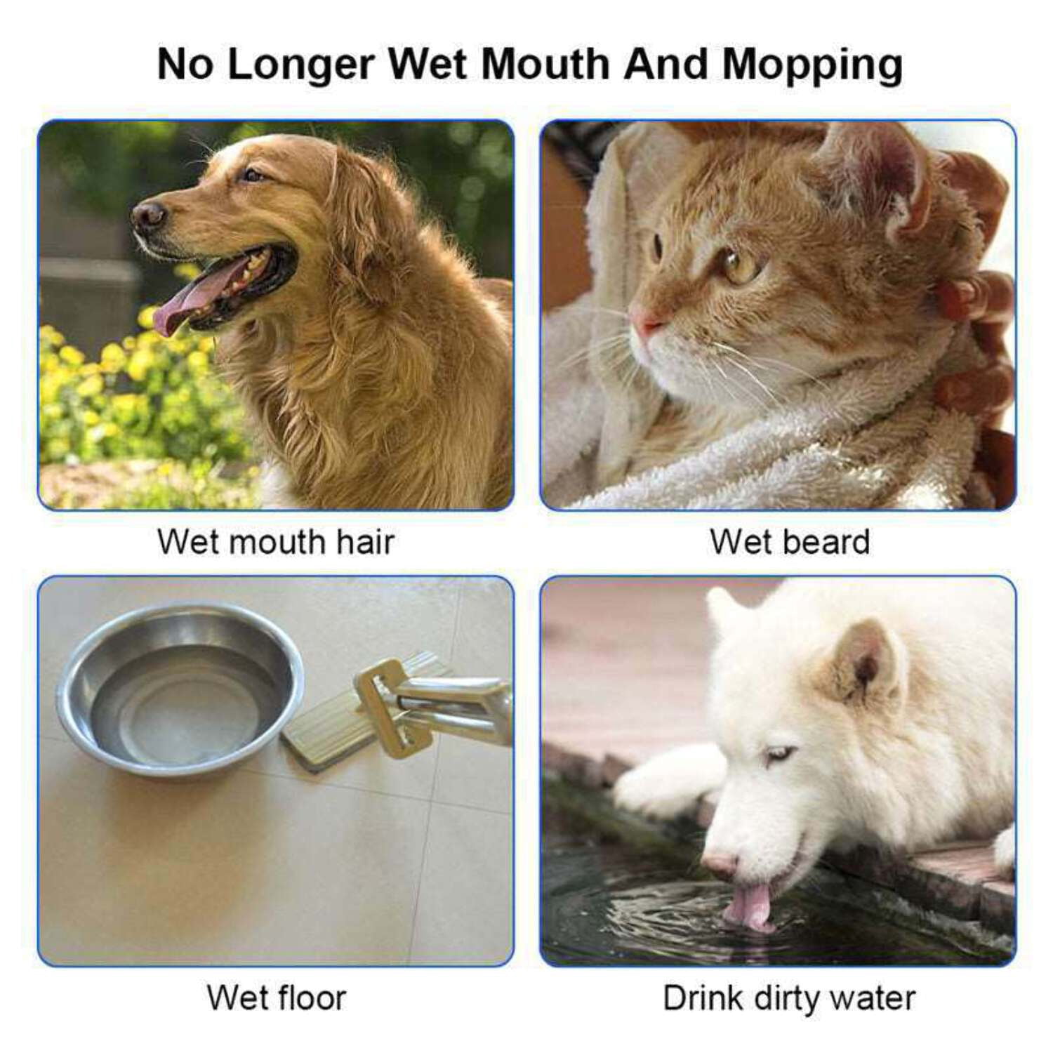 1.5L Cat Dog Water Bowl Carried Floating Bowl Anti-Overflow Slow Water Feeder Dispenser Pet Fountain ABSPP Dog Supplies