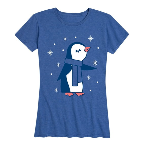 Instant Message - Snowflake Penguin - Women's Short Sleeve Graphic T-Shirt