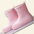 thumbnail image 6 of Gubotare Toddler Rain Boots Kids Girls & Boys Rain Boots with Easy-on Handles Waterproof Outdoors (Pink,Big Kids 1.5), 6 of 7