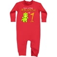 thumbnail image 2 of Inktastic Dragon 1st Birthday Turning One Baby Fleece Romper, 2 of 4