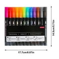 thumbnail image 2 of Double Line Marker Pen For Art Drawing Illustration Journaling Scrapbooking Calligraphy Highlighting Metallic Glitter Effect Writing Supplies(1ml) Storage Small Color Chalk for Acrylic Valentines Day, 2 of 2