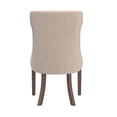 thumbnail image 6 of Weston Home Kirk Button Tufted Dining Chairs, Set of 2, Beige Linen, Brown Finish, 6 of 9
