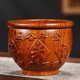 thumbnail image 1 of Solid wood millet jar, a treasure basin carved from rosewood, a pure wood decoration for living rooms and shops., 1 of 4
