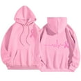 thumbnail image 2 of Karight Pink Ribbon - Breast Cancer Awareness Unisex Hoodie Sweatshirt, 2 of 5
