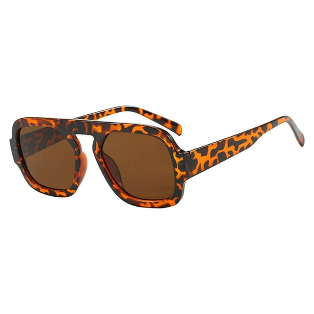 TIEVOSA Classic Round Sunglasses for Women Men Shades Large Frame(Brown)
