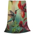thumbnail image 2 of Balery Hummingbird Floral Paradise Manta de Felpa Suave y Acogedora – Cobija de Franela Aterciopelada para Cama, Lavable y Cálida para Sofá, Mascotas, Transpirable-40"x30", 2 of 7
