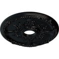 thumbnail image 3 of Ekena Millwork 18"OD x 3 1/2"ID x 1 3/8"P Antioch Ceiling Medallion (Fits Canopies up to 3 1/2"), Hand-Painted Jet Black, 3 of 5