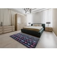 thumbnail image 5 of Ahgly Company Machine Washable Indoor Round Industrial Modern Dark Goldray Black Area Rugs, 4' Round, 5 of 7