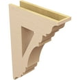 thumbnail image 5 of Ekena Millwork 5 1/2"W x 20"D x 28"H Olympic Traditional Rough Cedar Woodgrain TimberThane Bracket, Primed Tan, 5 of 6
