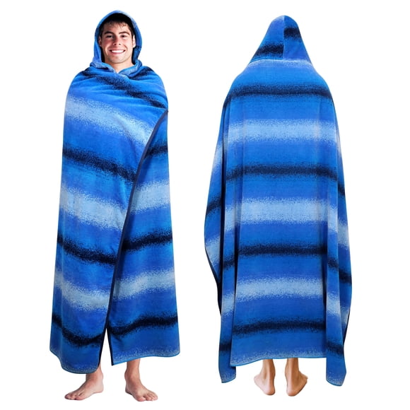 Toalla con Capucha Sobredimensionada COTTON CRAFT 147x173 cm 450 GSM Azul