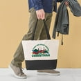thumbnail image 3 of CafePress - Snoopy Night Before Christmas - Two Tone, 100% Cotton, Zipper Tote Bag, 3 of 6