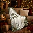thumbnail image 3 of Rustic Camper Trailer Botanical Garden Scene Autumnal Camping, Rustic Camping Scene, Warm Flannel Blanket for Ranch House and Living Room, Outdoor Lovers Camping Gift, Rustic Home Decor, 3 of 7