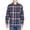 Winter Blue, variant on Eddie Bauer Men's Bristol Plaid Button Up Flannel Shirt (Chambray Blue, S)