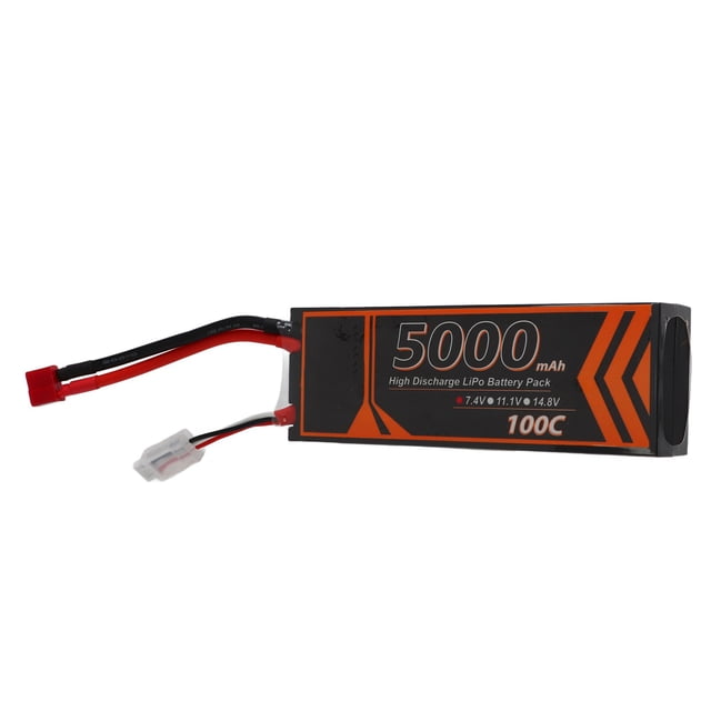 Batería Lipo RC, Batería Lipo 5000 MAh En Forma De T, Enchufe Rojo De Alta Descarga Para Modelo RC