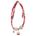 thumbnail image 1 of Collar de decoración de algodón para conejos para mascotas, collar ajustable con colgante de campana para animales pequeños, rojo con campana L, 1 of 5